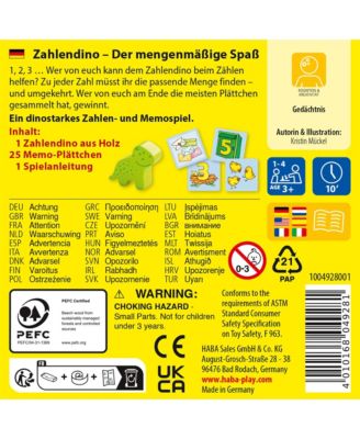 Number Dinosaur Game - Mini Counting Travel Game for Kids Ages 3-8, Educational Preschool Learning Toy with Wooden Dinosaur and Tiles