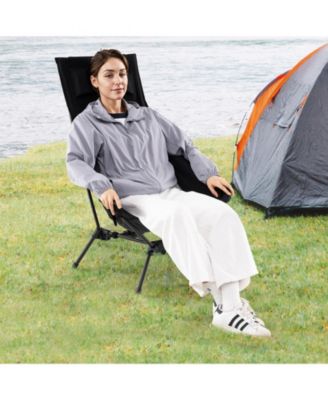 High Back Portable Camping Chair with Carry Bag and Pillow