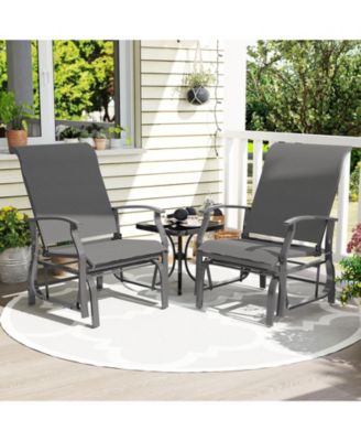 Outdoor Glider Chairs Set of Two with Ergonomic Seating