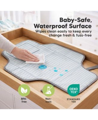 Flex Portable Changing Pad for Baby, Travel, Foldable Large Waterproof Baby Diaper Changing Mat for Diaper Bag