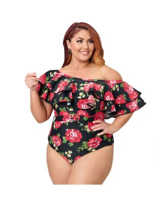 Women's Plus Size Off Shoulder Nantucket Swimsuit