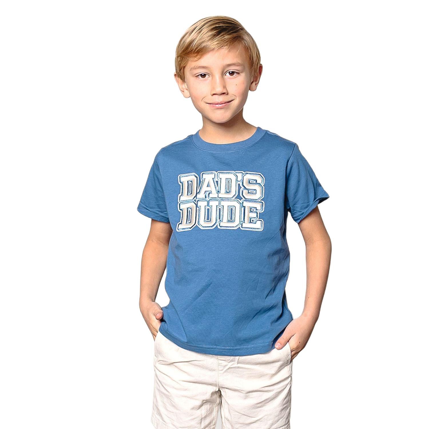 Little Boys Dad's Dude Patch Short Sleeve T-Shirt
