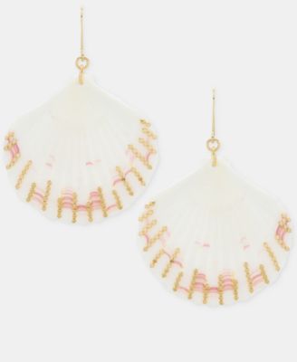 Seashell Chain Drop Earrings