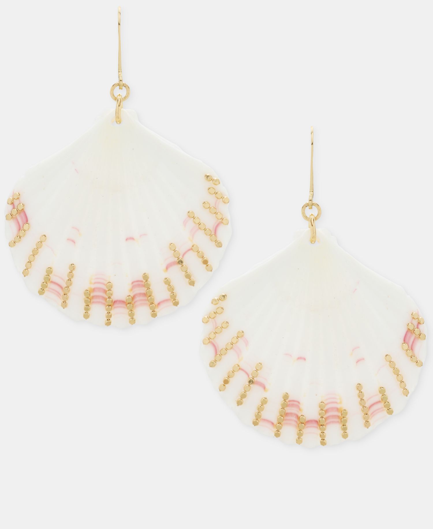 Seashell Chain Drop Earrings