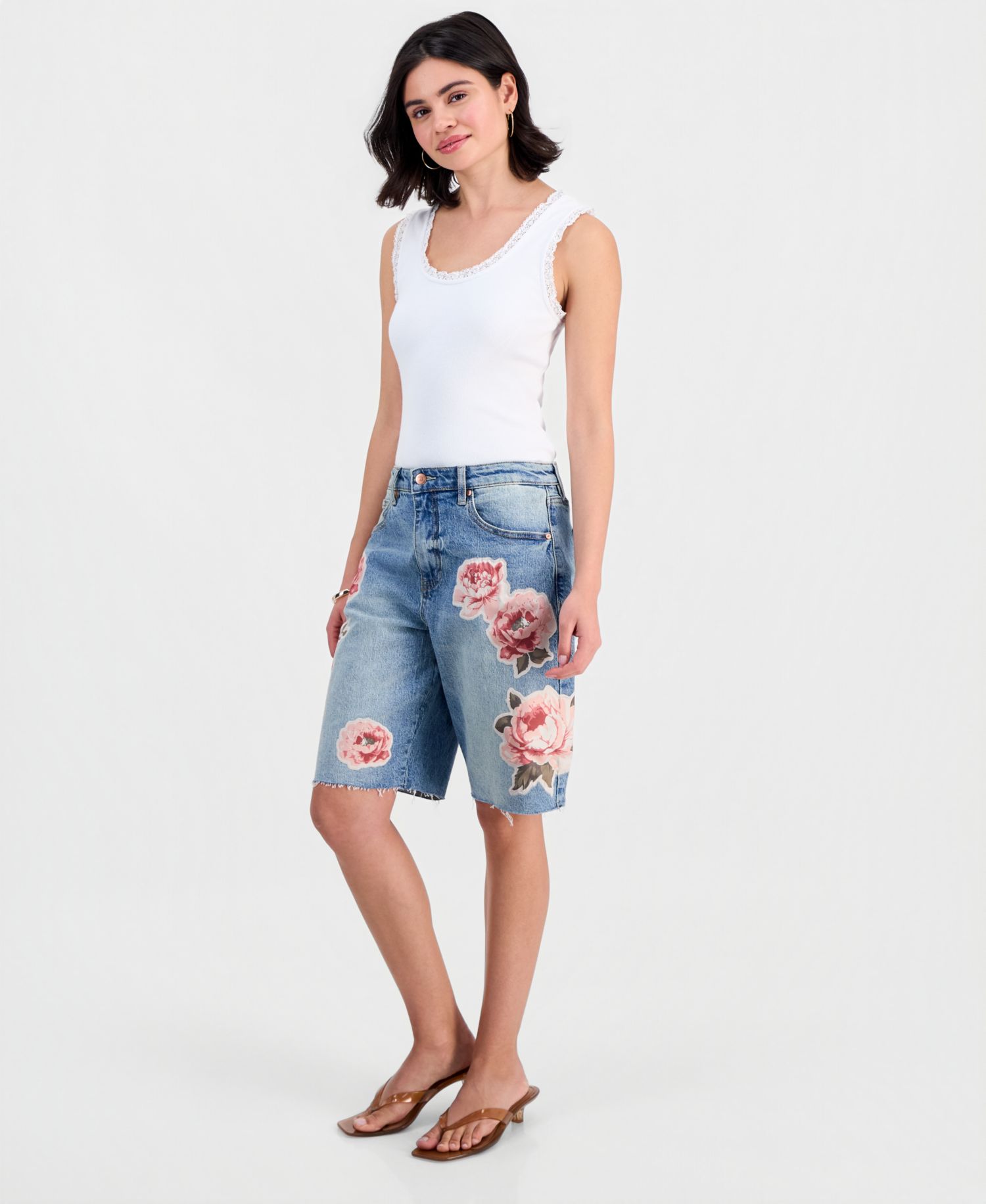 Women's Floral Patchwork Jorts