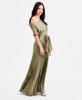 macy's olive green dress Lime Mid Weight Fabric Juniors' & Teen Green Dresses