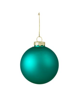 6-Piece Shiny and Matte Turquoise Blue Glass Ball Christmas Ornament Set 3.25" 80mm