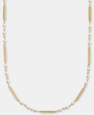 Imitation Pearl & Bar 20" Strand Necklace
