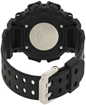 Men's Japanese Quartz Black Resin Watch, 53.6mm