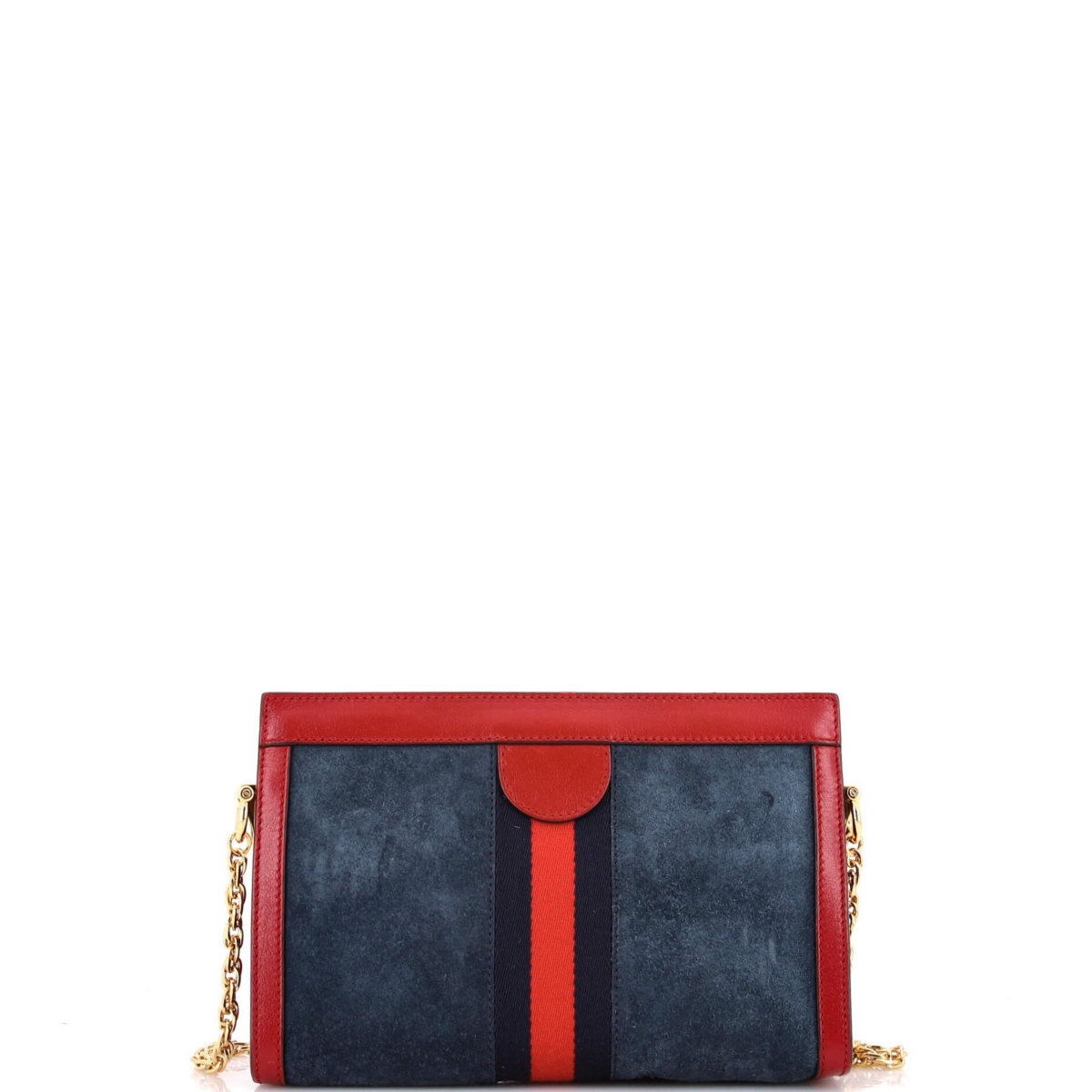 Pre-Owned Gucci Small Ophidia Chain Shoulder Bag Suede