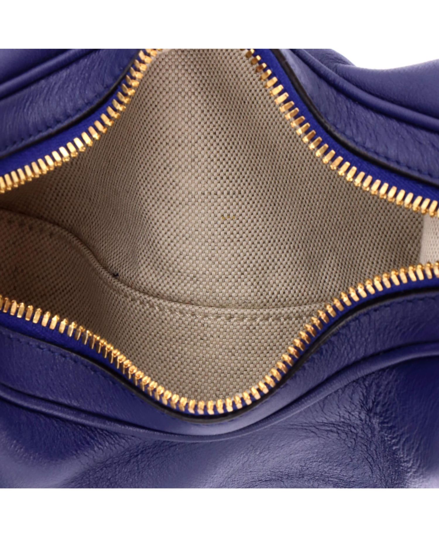 Small Attache Shoulder Bag Leather