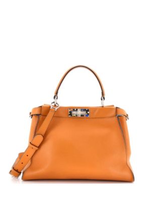 Regular Peekaboo Bag Leather with Plexiglass Detail