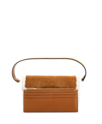 Mini Horsebit 1955 Shoulder Bag Suede with Shearling