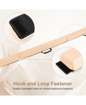 7 FT Folding Balance Beam with Removable Suede Cover and Non-slip Bottom