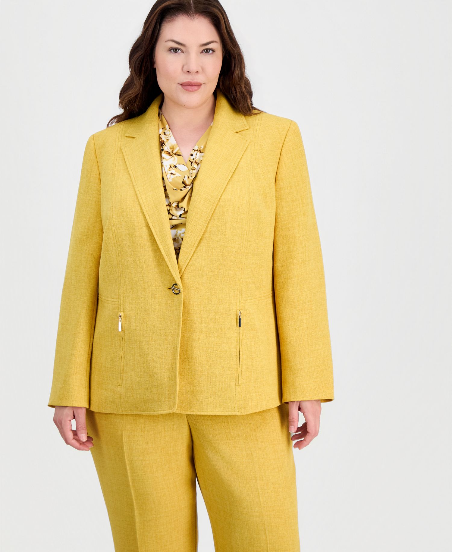Plus Size L-Pocket Straight Leg Pants