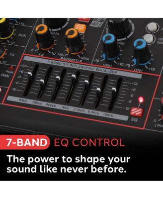 12-Ch Bluetooth Studio Mixer Console System with Built-in Bluetooth and 16 Bit DSP (PMXU128BT)