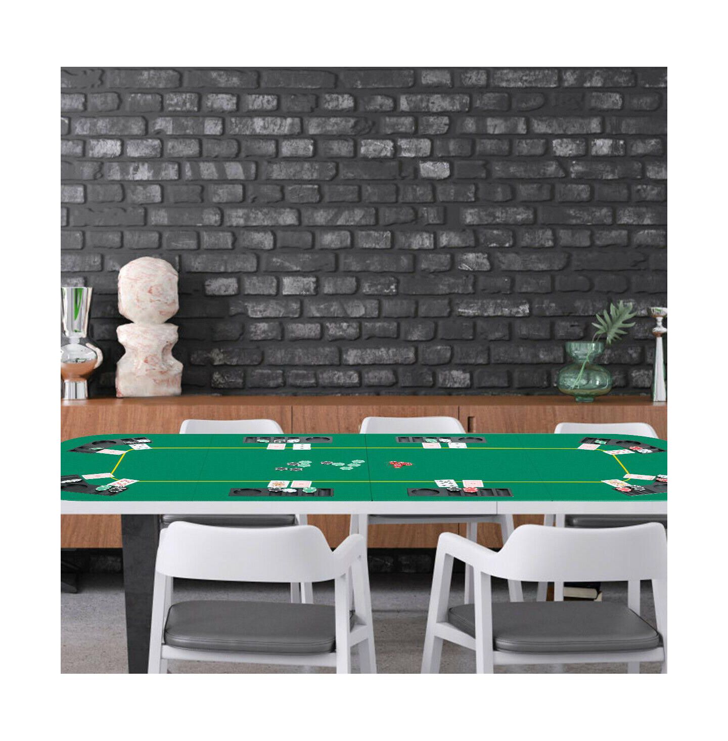 Детские игрушки HONGGE 8-Player Foldable Poker Table Top, Ages 18+, цвет: Зелёный — фото 8