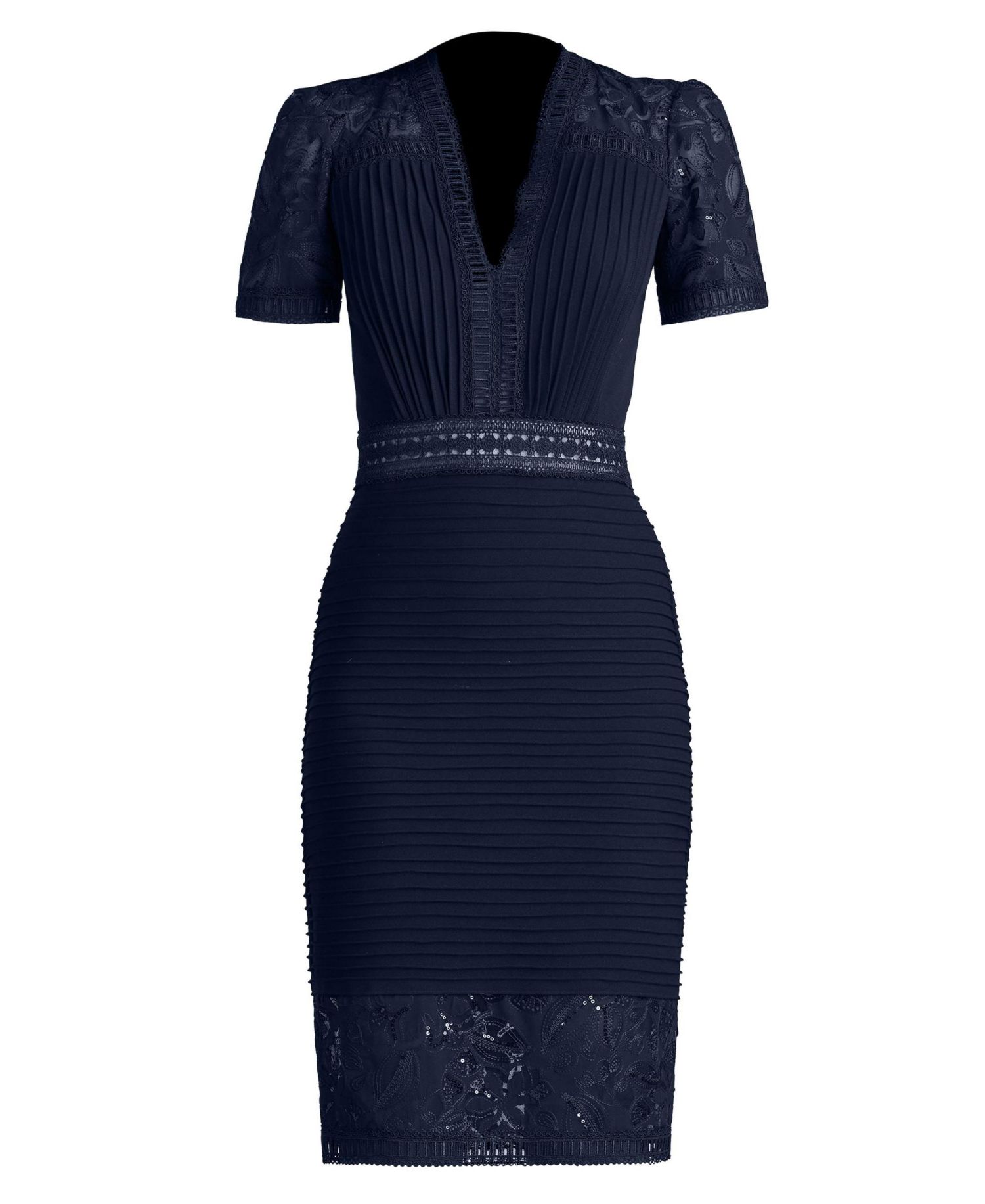 Women's Brone Illusion Lace Cocktail Dress