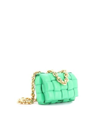 Cassette Chain Crossbody Bag Padded Maxi Intrecciato Leather