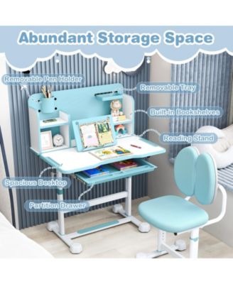 Kid's Study Desk and with Tilt Desktop and Pen Holder