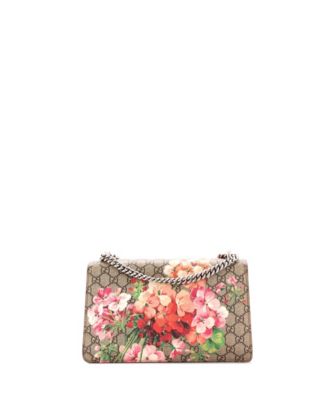 Small Dionysus Bag Blooms Print GG Coated Canvas