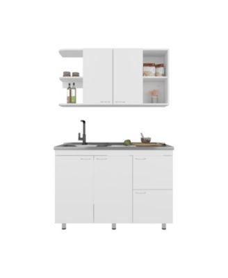 Byron Kitchen Cabinet Set, 6 Doors, 9 Shelves