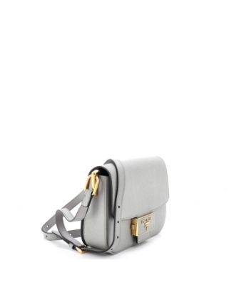 Small Embleme Flap Bag Saffiano Leather