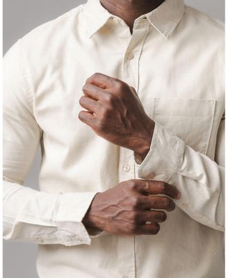 Men's Hope and Henry Long Sleeve Solid Linen Shirt