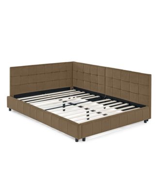 Full Size Velvet Tufted Daybed Backrest