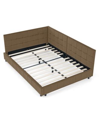 Full Size Velvet Tufted Daybed Backrest