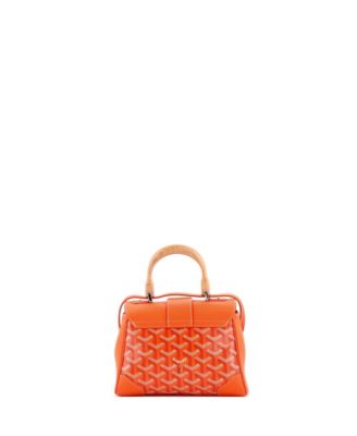 Mini Saigon Top Handle Bag Coated Canvas with Leather