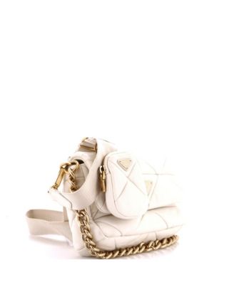 Small System Flap Shoulder Bag Quilted Nappa Leather