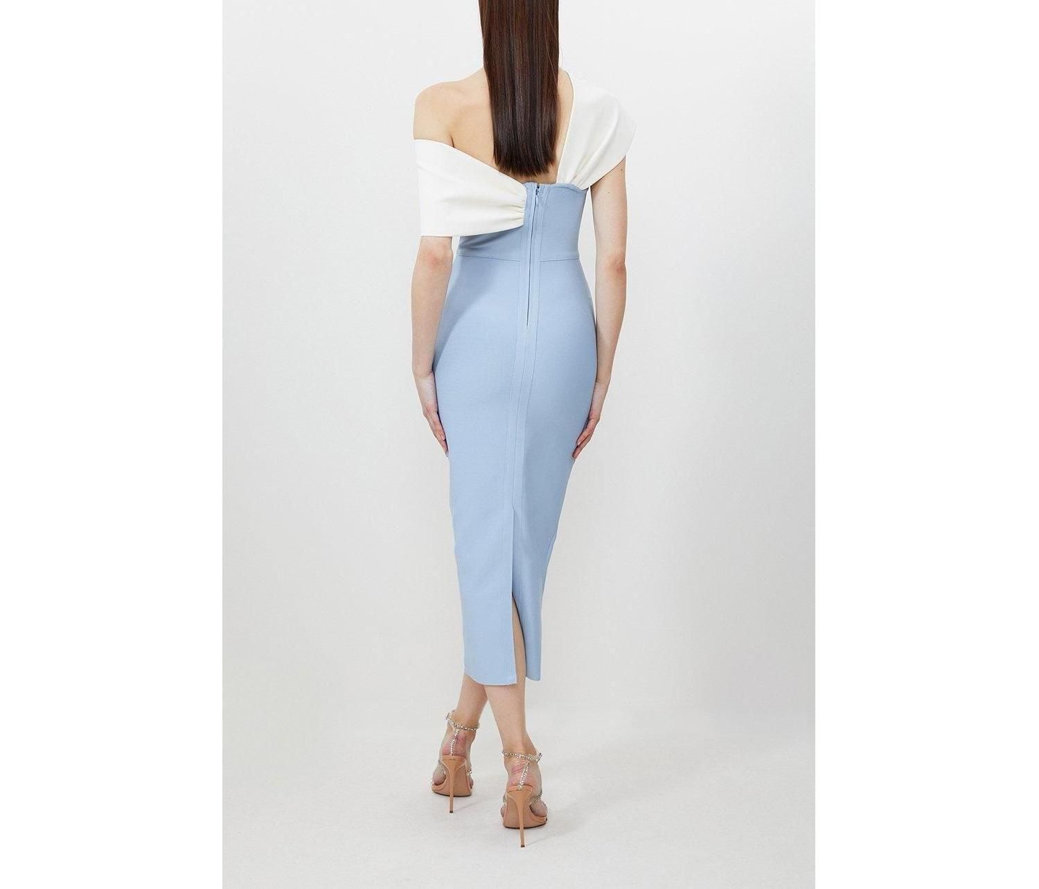 Women's Figure Form Asymmetric Midi Dress