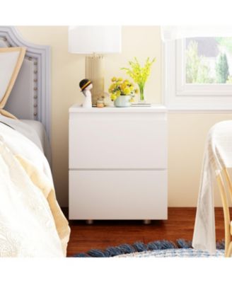 2-Drawer Nightstand, Bedside Table,Bedroom Dresser Chest