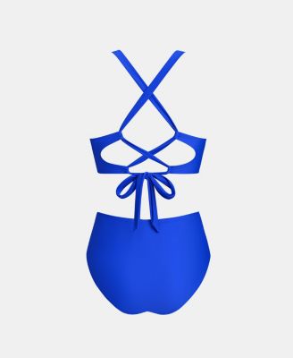 Women's Halter Embroidered Bikini Set 