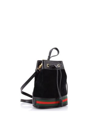 Small Ophidia Bucket Bag Suede