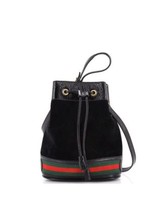 Small Ophidia Bucket Bag Suede