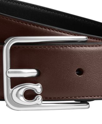 Men's Signature Logo Leather Belt