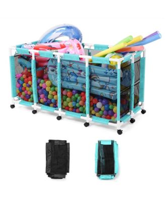 274 Gallon Pool Float Storage Bin Blue Cover Replacement Rolling Raft Noodles Cart Organizer