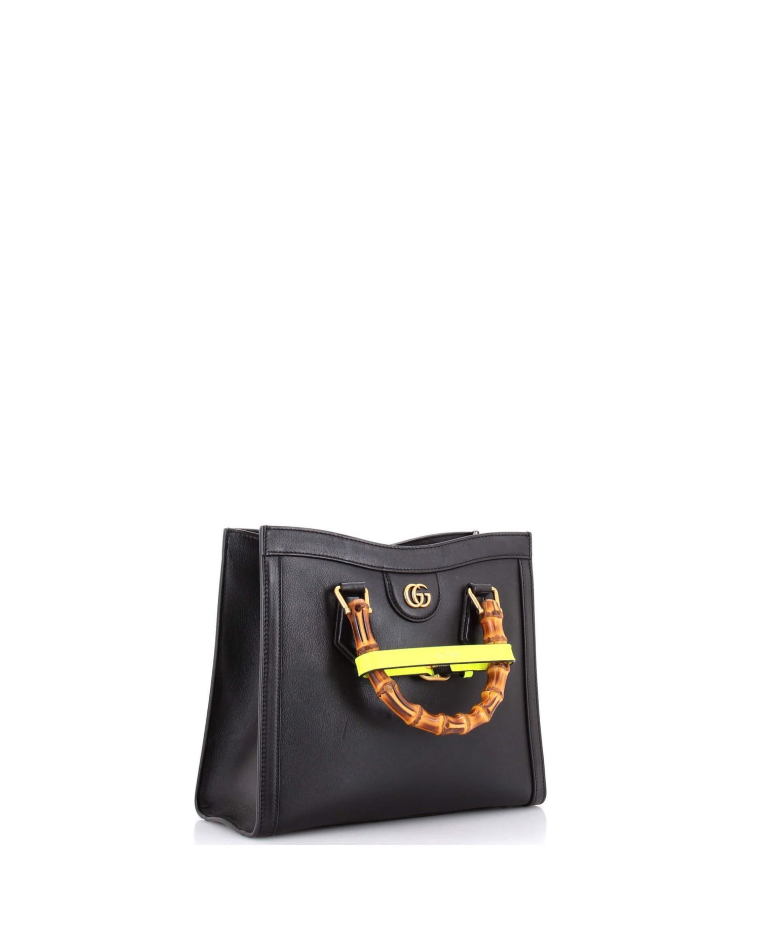 Small Diana NM Bamboo Handle Tote Leather