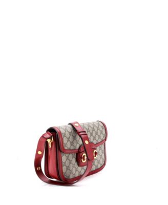 Small Horsebit 1955 Shoulder Bag GG Coated Canvas with Leather