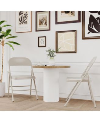 Folding Chairs Set of 2 Metal Chairs and Hold Up to 350 Pounds Foldable Chairs for Outdoor and Indoor, Lightweight Folding Chair