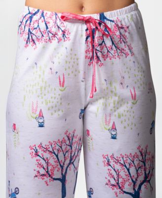 Women's Sleepwell Printed Knit Capri Pajama Pant Made with Temperature Regulating Technology