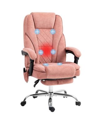 Massage Office Chair with Foot Rest Executive Chair 6 Vibration Points and Heat Adjustable Height