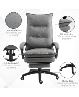 360degree(s) Swivel Executive Home Office Chair with Adjustable Height and Retractable Footrest