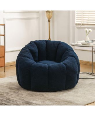 Bean Bag Sofa Chair with Armrests, High-Density Foam-Filled Lounge Chair