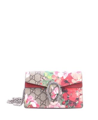 Super Mini Dionysus Bag Blooms Print GG Coated Canvas