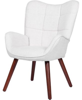 Modern Upholstered Chairs for Dining Table,Mid Century Faux Leathern Kitchen Chairs with Metal Legs,Farmhouse High Back Dinning Chair