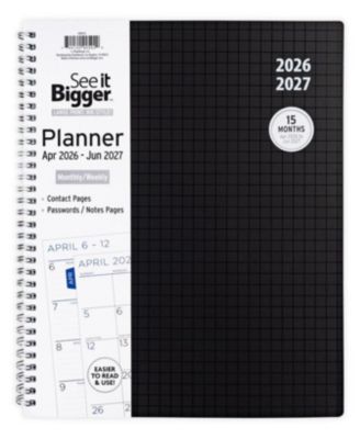 Large 15 Monthly Weekly Planner