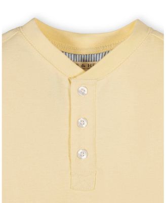 Toddler Boys Organic Short Sleeve Henley Tee